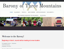 Tablet Screenshot of baronyofthreemountains.org